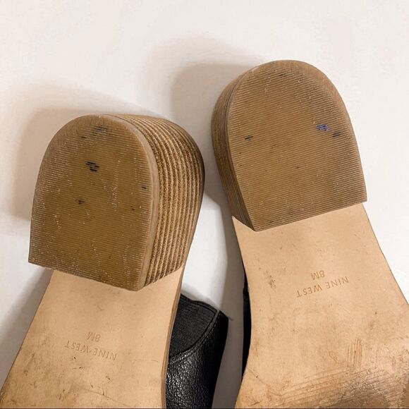 Nine West Rahima Slip On Black Mule Sandal Size 8 - Picture 9 of 10